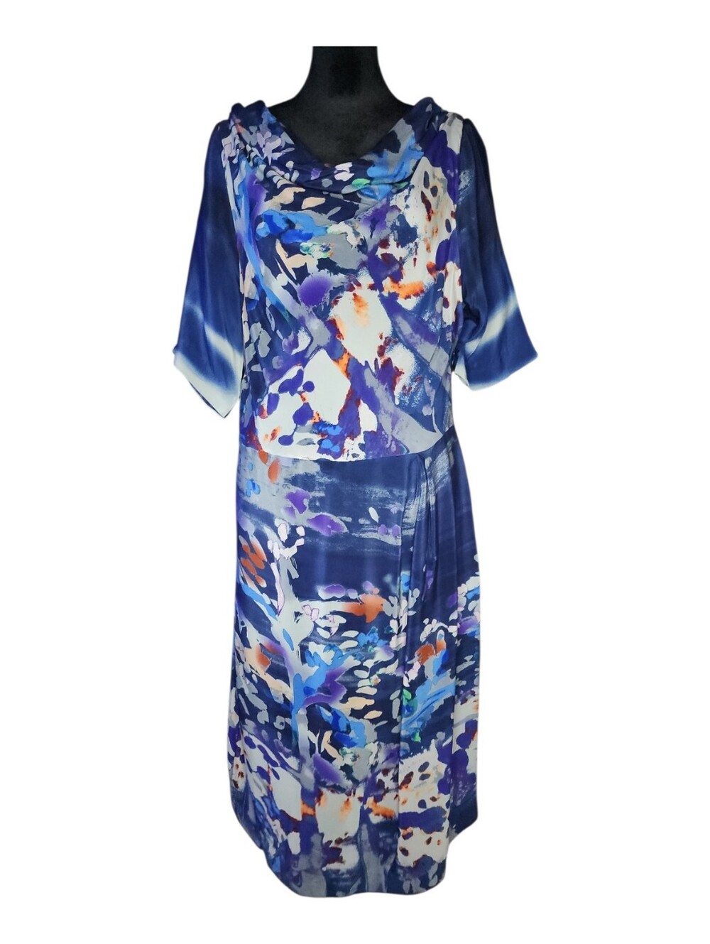 Anthropologie Collique Floral Silk Midi Dress, Womens 12 - Picture 2 of 7